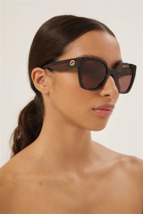 gucci havana sunglasses|gucci oversized square sunglasses.